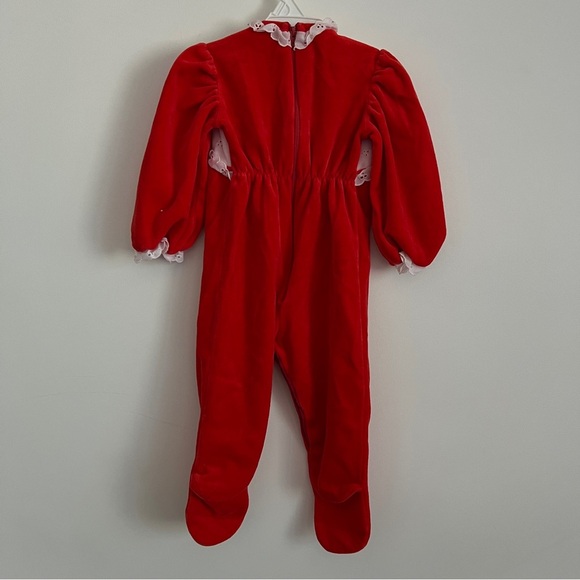 Vintage Petit Jardin By Mashtex Red and White Long Sleeve One Piece-Size Medium - Picture 6 of 10